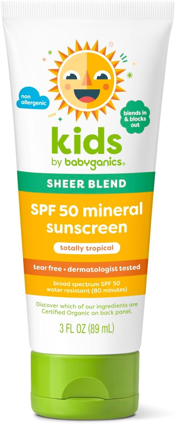 Babyganics SPF 50 Mineral Sunscreen Lotion with UVA UVB Protection 3 oz