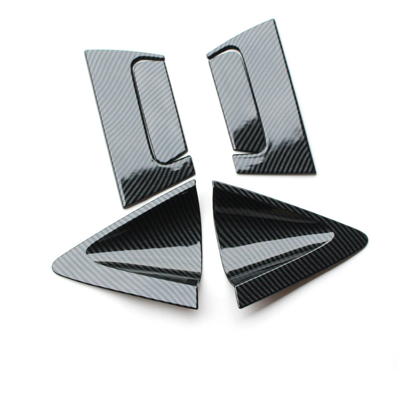 Carbon Fiber Car Back Door Handles Cover Trim 6pcs For Honda HRV HRV