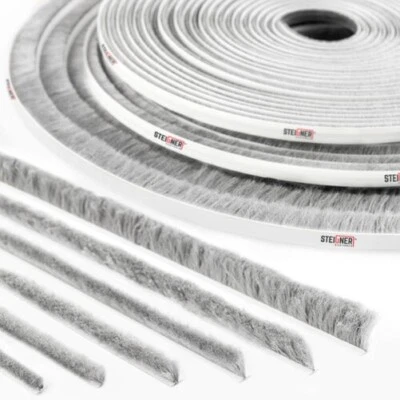 Joint Gris Joint-Brosse pour Joint Brosse de Porte Auto-Adhésif Fenêtre - Photo 1/4