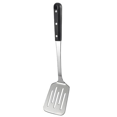 Stainless Steel Cooking Slotted Turner/spatula Heatresistant Pom Handles Heavy D