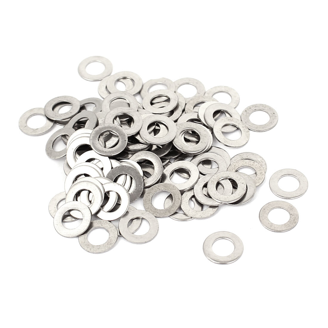Lavadora plana arandela plana acero inox forma redonda 100pz M5x10mmx0.5mm