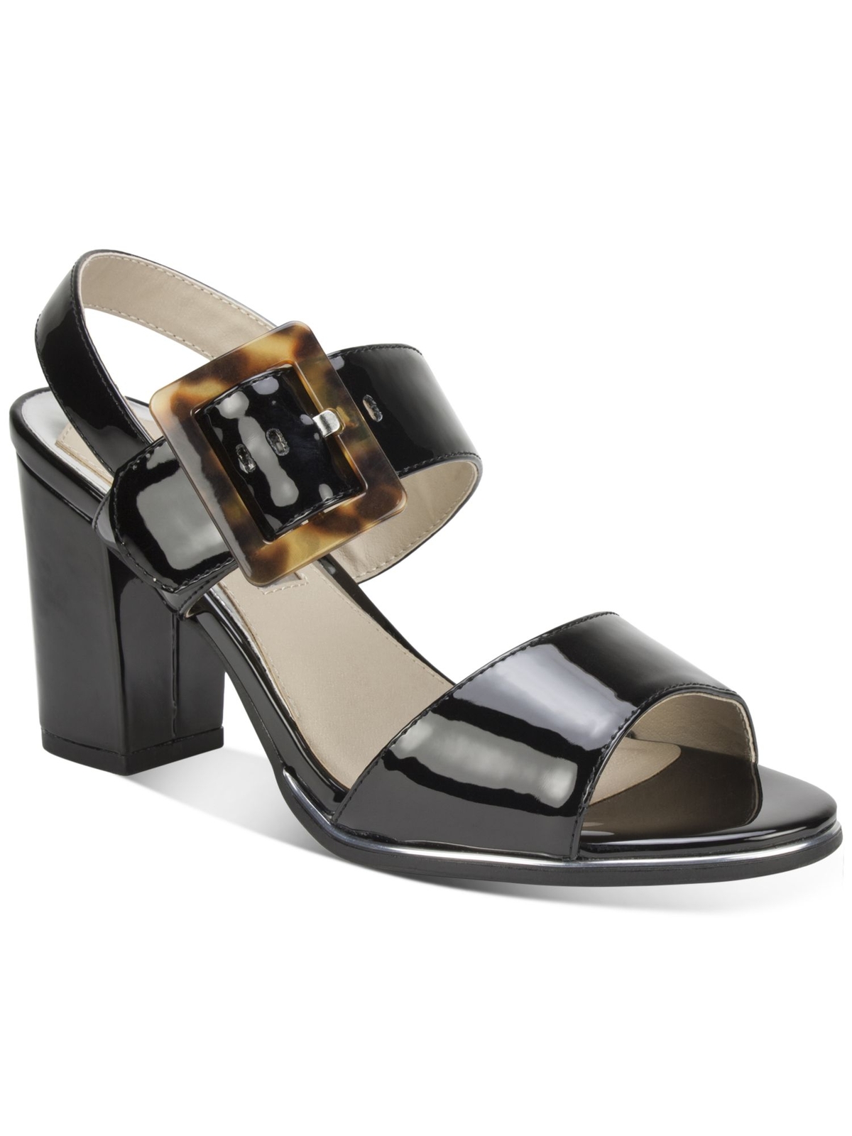 Женские черные босоножки на блочном каблуке с круглым носком и леопардовым принтом Westry от RIALTO, 7 М