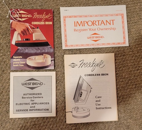 Vintage West Bend Freestyle Cordless Iron 6008 - NOB - Picture 13 of 17