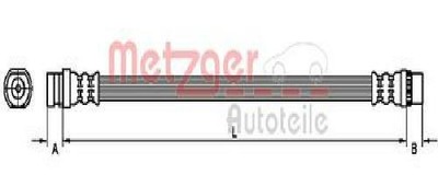 Original METZGER Bremsschlauch 4110457 für Renault | eBay 