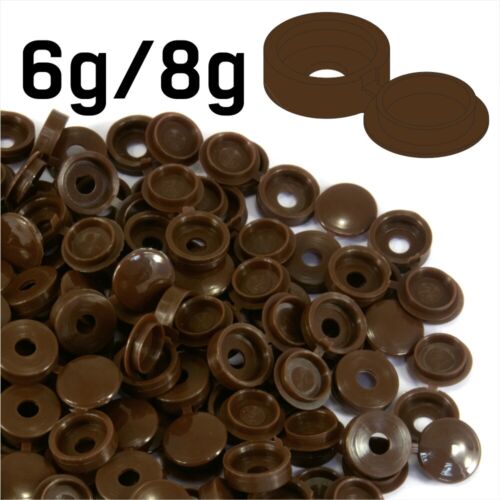 20 COLOUR SMALL PLASTIC HINGED SCREW FOLD OVER COVER CAPS 6g/8g Gauge M3.5 & M4 - Picture 72 of 81