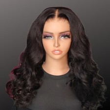 Glueless Human Hair Wig PartingMax Ocean Wave Closure 6 X 4 HD Lace Pre Plucked