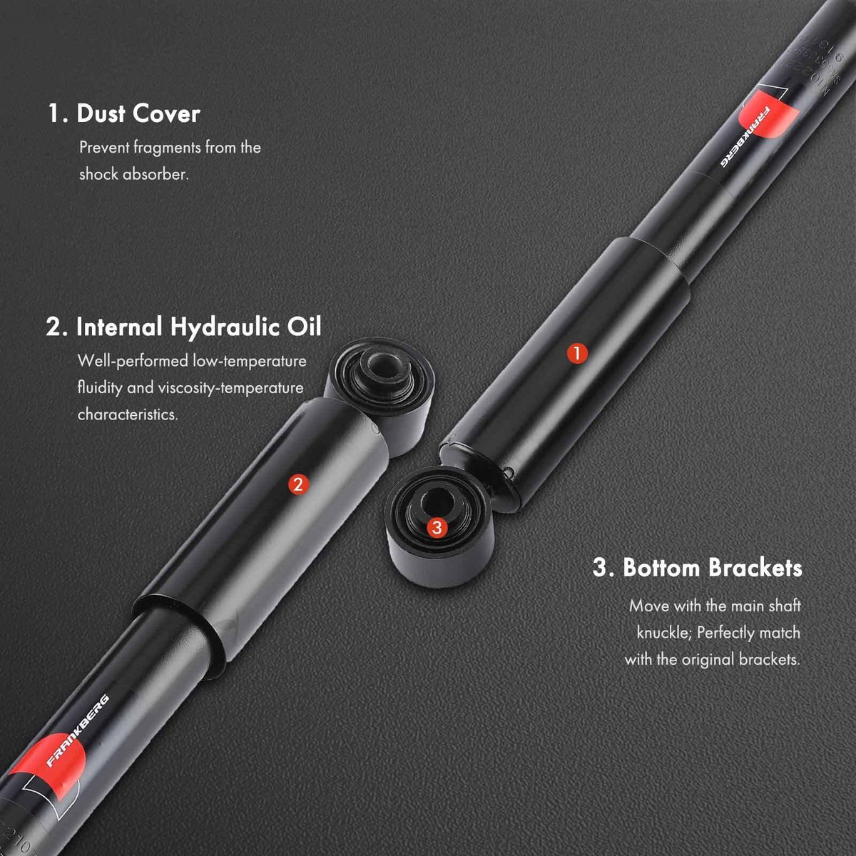 2x Shock Absorbers Rear for Mercedes-Benz Viano Vito Vito/Mixto  