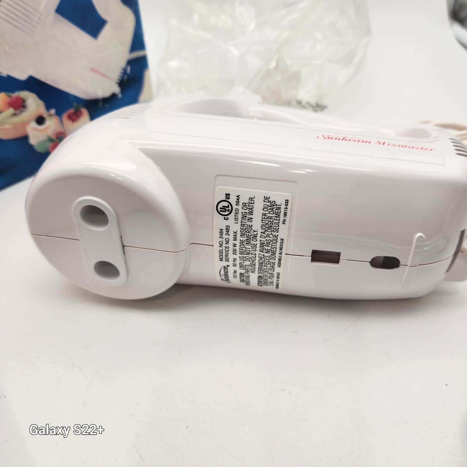 Vintage Sunbeam 2484 6Speed Mixmaster Hand Mixer Full Size Beaters eBay