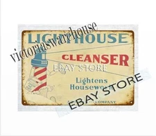 Lighthouse Cleanser lightens housework metal tin sign classic reproductions