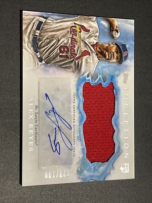 2017 TOPPS INCEPTION RC PATCH AUTO ALEX REYES # IAP-ARE NUMBERED #123/199 SP