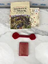 LOT Maker's Mark Promo Ambassadors Christmas Gifts - Cards + Puzzle + Earmuffs