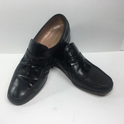 Freeman Black leather Tassel Loafers SlipOn Mens dress shoes size 10 M