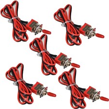 MTS-1 Heavy Duty Pre Wired 6A 12VDC On/Off Toggle Switch Control 6 Amp 5/pack