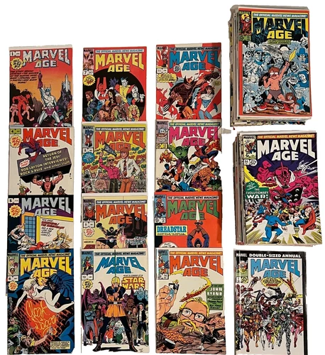 RUN OF 142 MARVEL AGE #1-140 COMPLETE SET (-4) + ANN 1-4/PREVIEW 1-2 1983-1994