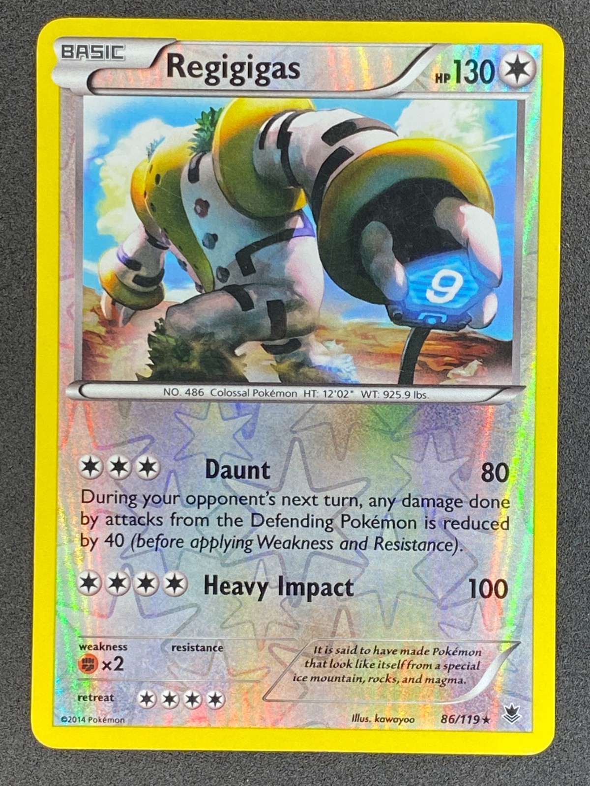 Pokémon Regigigas Reverse Holo 86/119 PHF Phantom Forces LP
