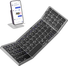 Foldable Keyboard with Number Pad, Folding Portable Bluetooth Keyboard T14-9