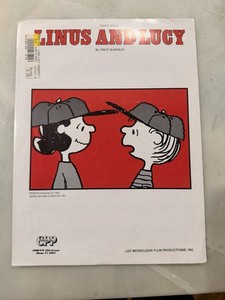 Linus and Lucy Vince Guaraldi Peanuts Piano Sheet Music Charlie Brown Vintage