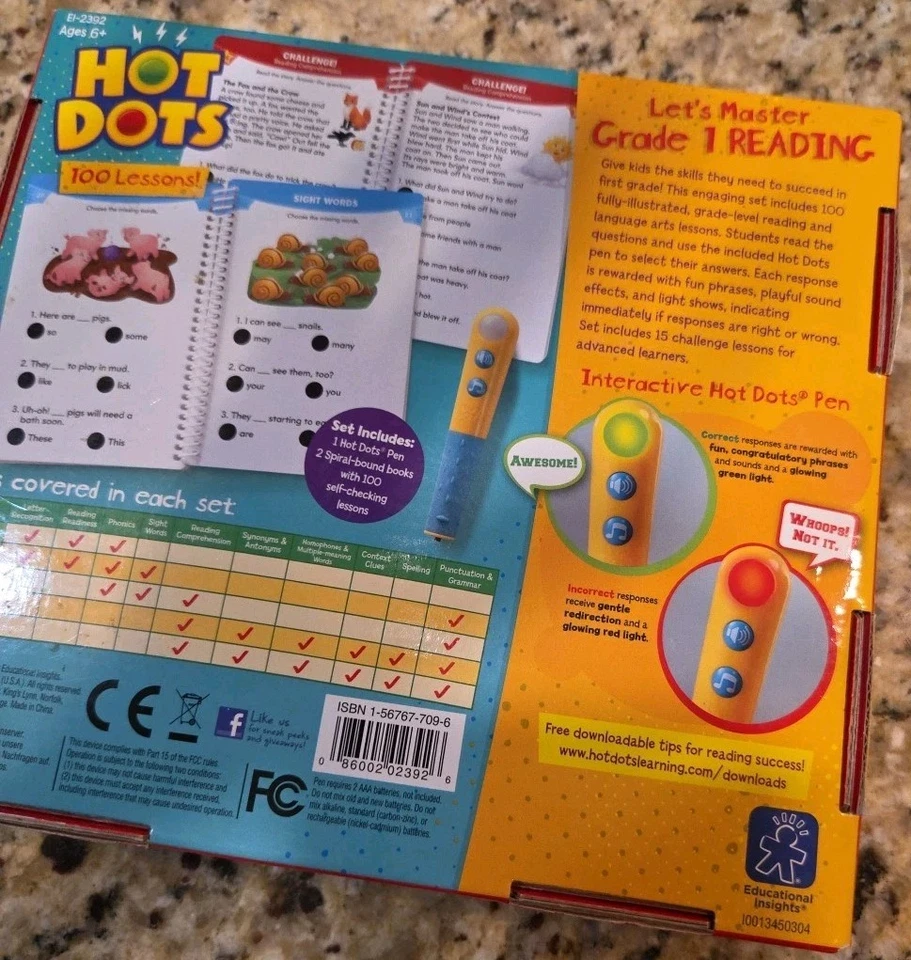 Hot Dots Let'S Master Grade 1 Reading Age 6+ Phonic Interactive Pen Educational  - Image 2 of 4