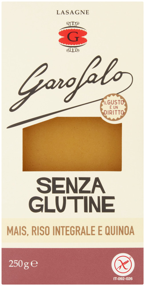Garofalo Gluten Free Lasagne Pasta 250g - Pack of 3
