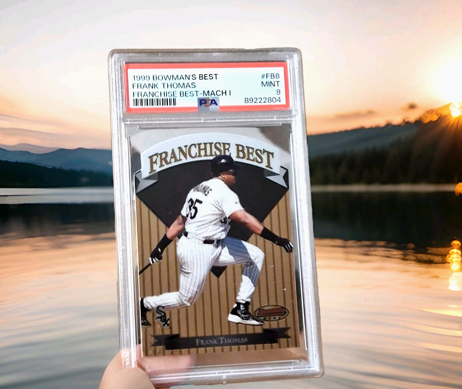 🧱🍆 DIE-CUT HOF Frank Thomas pop12 1999 Bowman Best Franchise BestMachI FB8🥵🐓 view 2