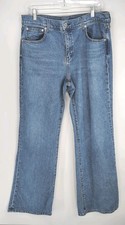 AYR The Hangout High Rise Straight Jeans Blue USA Made Women's Size 34