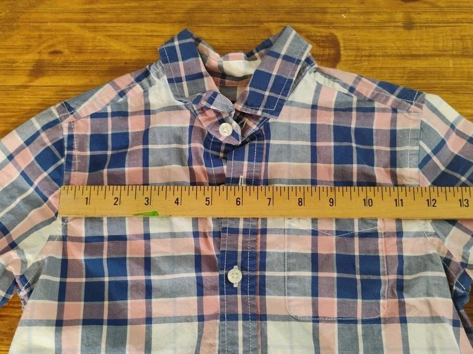 Place Boys Button Down Shirt Size M 7/8 Multicolor Plaid Short Sleeves - Image 3 of 4