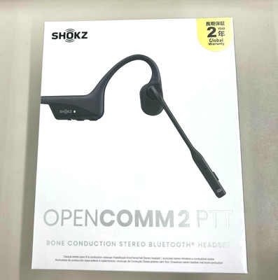 Shokz OpenComm 2 2025 Bone Conduction Headset Mic Bluetooth 5.1 Black NEW