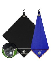 Magnetic Golf Towel 2 Pack 20" x 20" with Clip Cleaning Pocket - Microfiber...