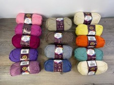 Lion Brand 24/7 Cotton Yarn Lot   14 Skeins   Mixed Colors