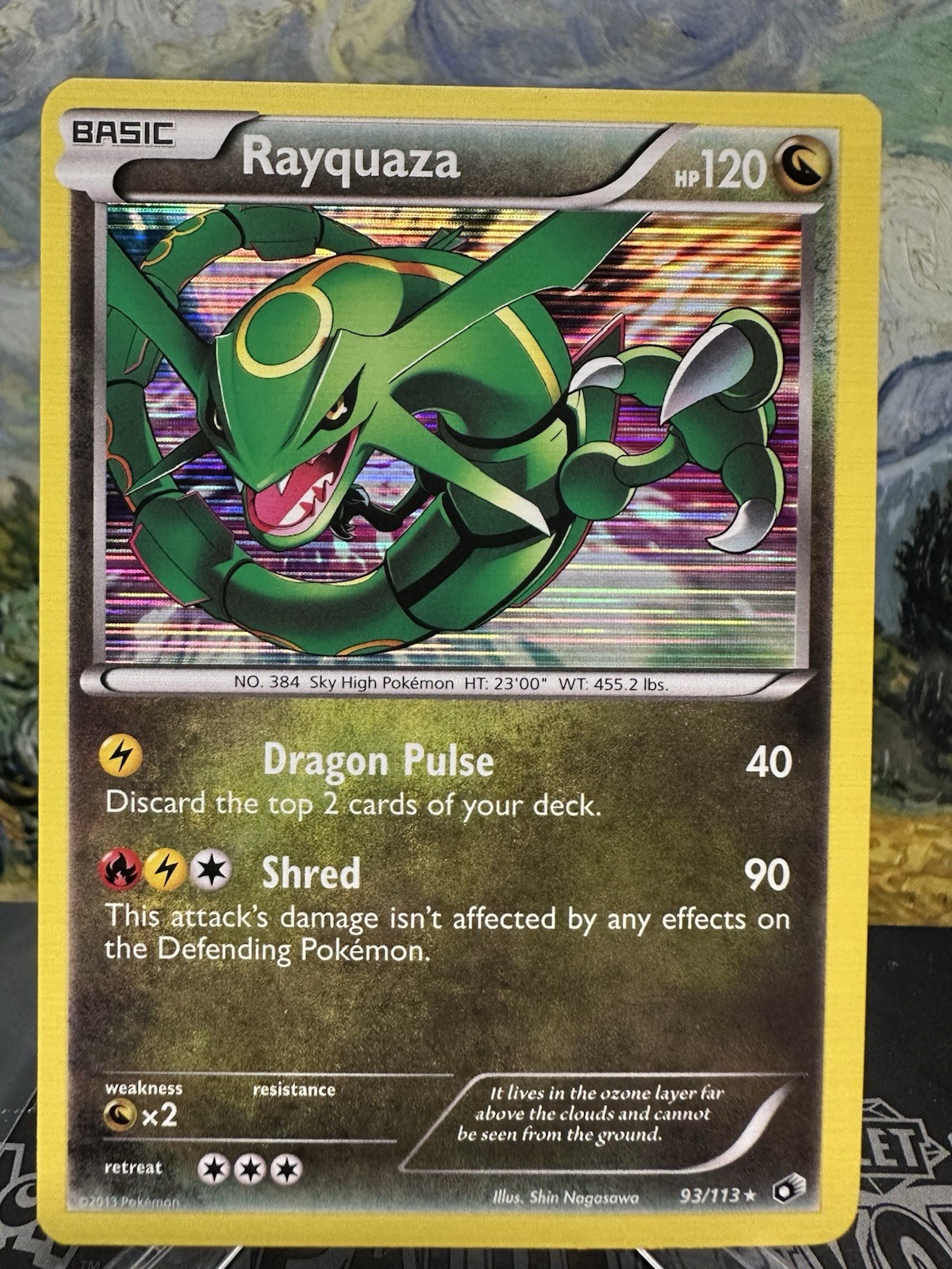 Pokemon Rayquaza 93/113 Holo Rare Legendary Treasures NM
