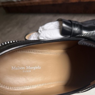 【未使用】Maison Margiela Loafer slip-on 38 Maison Margiela Black Calf Leather Tabi Loafers Brand New Size 38