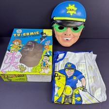 CHIPS 1978 Halloween Costume  Mask Ben Cooper Ponch Large 12-14 AS IS TORN