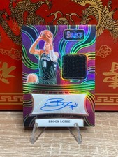 Brook Lopez 2024-25 Select Purple Patch Auto (42/99) Game-Worn #AM-LPZ Bucks