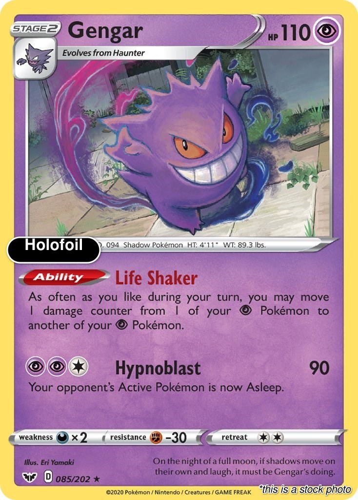 Gengar 085/202 SWSH01: Sword & Shield Base Set NM Holofoil