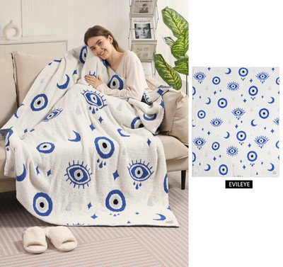 ComfyLuxe Evil Eye Pattern Throw Blanket