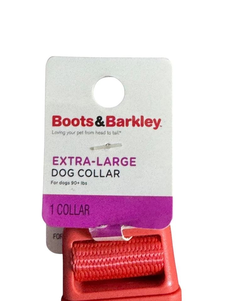 Очень большой регулируемый коралловый ошейник для собак Boots & Barkley 17,5–30 дюймов подходит для пород XL - Изображение 2 из 4