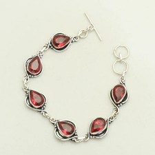 Garnet Gemstone Ethnic Handmade Bracelet Jewelry 15 Gms For Unisex  AB 51710
