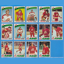 1976 & 1977 Atlanta Flames Lot (14 cards, EX-NM) Vintage Topps Hockey Tom Lysiak