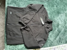 Dri Duck Motion Softshell Jacket Black Mens Large Full Zip Water Wind Resistant