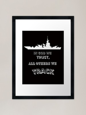 Inspirierend - In God We Trust, al gerahmtes Wandbild Poster Leinwanddruck Bild