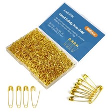 900pcs 0.9Inch/23mm Small Safety Pins Gold for Clothes Metal Tiny Safety Pins...