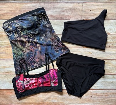 Lot of 4 HAPARI Black Mix & Match Swimwear Sz M  - Tummy Tuk Bottom