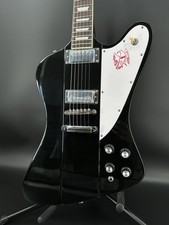 Firebird chitarra elettrica nera 2H pickup battipenna bianco tastiera palissandro