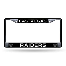 Rico Industries NFL Football Las Vegas Raiders Primary Black Chrome Frame wit...