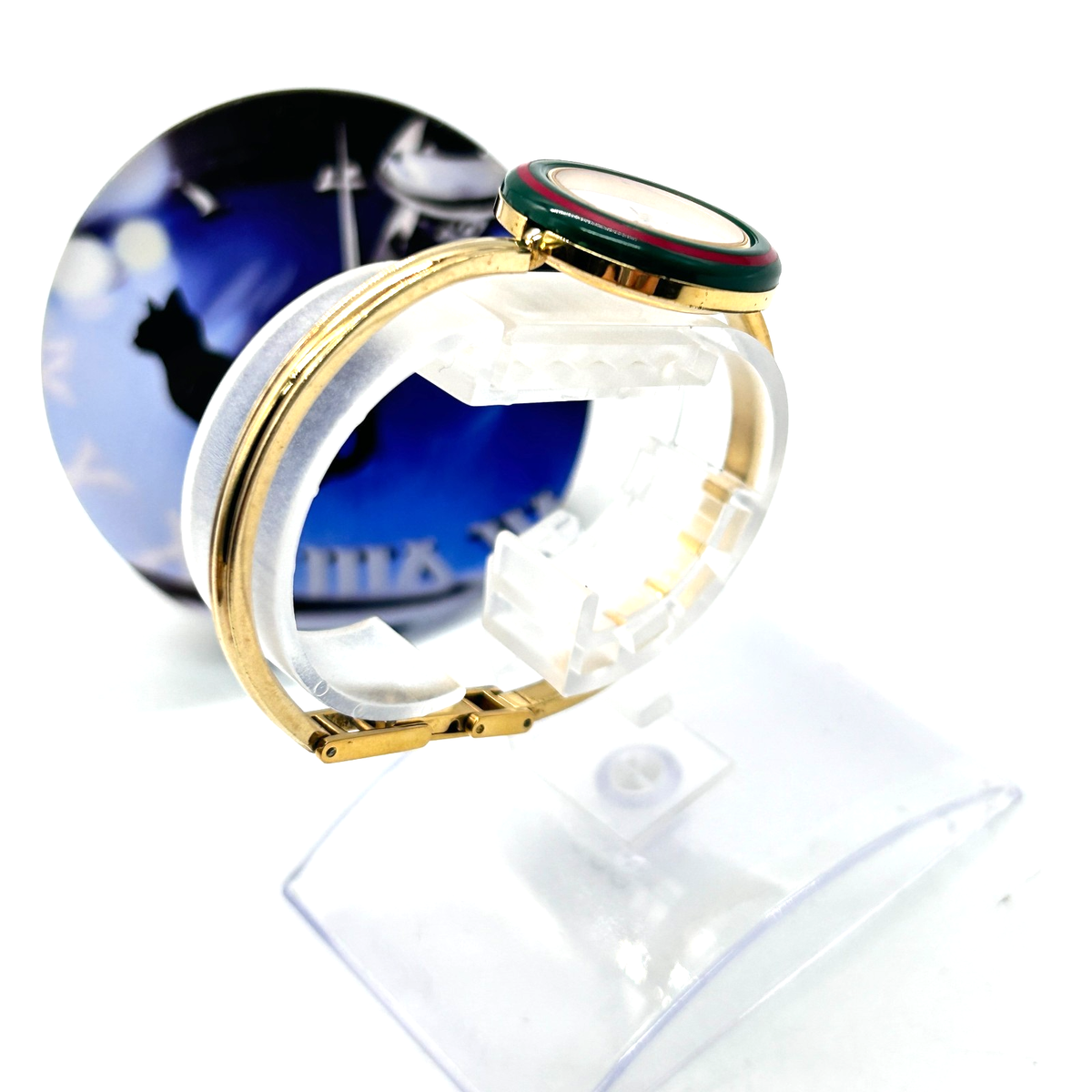 Gucci Change Bezel 1100-L Gold Plated QZ 12 Change Bezel Watch