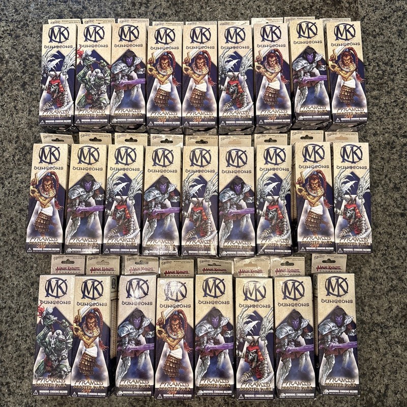 26x Lot SEALED Mage Knight Wizkids Dungeons Pyramid Booster Packs