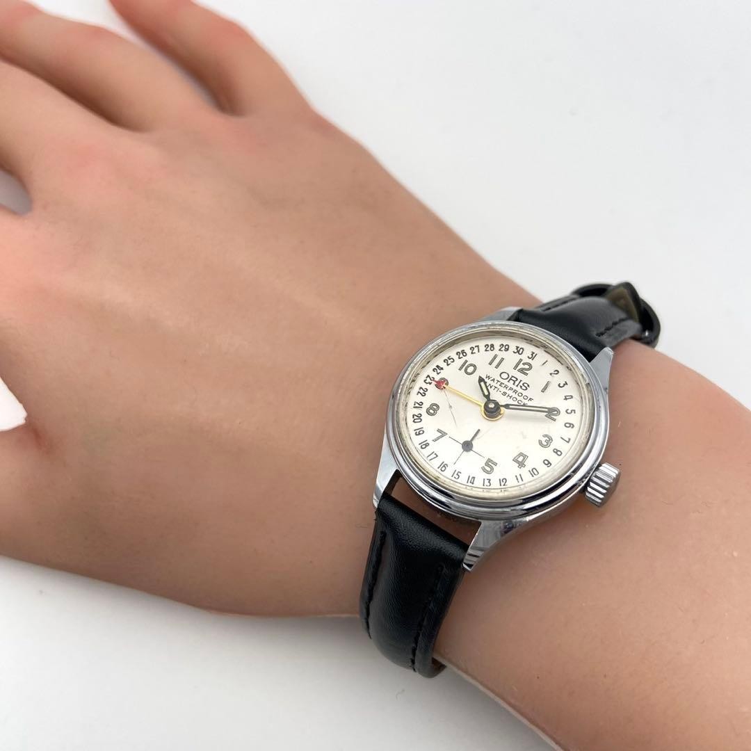 ORIS Hand-Wind Watch Pointer Date Silver 26.5mm 3… - image 2