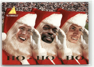 1995 Pinnacle NFL Properties Santa Claus Dan Marino Emmitt Smith Steve Young