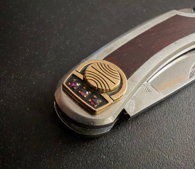 VTG Kershaw Folder w/ 10K Gold & Sapphire Jewels