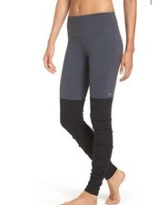 Alo High Waist Yoga Goddess Full Length Leggings Two Toned Ribbed Legs XS/S